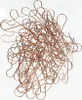 A pile of copper-colored Christmas ball hangers on a white background. Produktbild-Vorschau