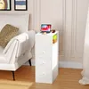 Table de chevet, avec 3 tiroirs, compartiment ouvert, 2 Voir les images du produit 4