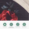 Volero - Teppich Floral Rund - Florine Schwarz Rosa - Ø 100 Produktbild-Vorschau 3