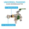 Bächlein Universal Doppel Auslaufhahn für den Garten [grün] Produktbild-Vorschau 2