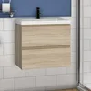Waschtisch mit Unterschrank 60cm Alast Badmöbel Set Eiche Produktbild-Vorschau 1
