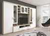 TOP Wohnwand Paris Anbauwand Wohnkombi Wohnzimmer MDF Weiss Produktbild-Vorschau 1