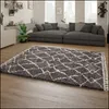 Hochflor Teppich Wohnzimmer Shaggy Skandinavisch Fransen Produktbild-Vorschau 2