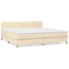 The Living Store Boxspringbett mit Matratze Creme 200x200 Produktbild-Vorschau 2