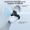 Diagram showing how directional sound waves work with an open-ear headphone. Produktbild-Vorschau