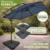 tillvex® Aluminium Parasol rechthoekig Ø 330 cm + afdekking Productafbeelding-voorbeeld 8