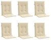 vidaXL Coussin pour chaise de jardin à dossier bas 6 pcs. Voir les images du produit 10