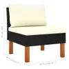 vidaXL Mittelsofa Poly Rattan und Eukalyptus Massivholz -  Produktbild-Vorschau 7