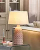 BELIANI Tischlampe mit Keramikfuß Rosa 56 cm Blumenmotiv Produktbild-Vorschau 2