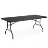 Table de réception pliante noire 200 cm 10 places - Oviala Voir les images du produit 1