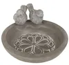 2er Set Vogeltränke aus Beton 20 cm mit Vogelfiguren – Produktbild-Vorschau 2