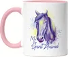 My Spirit Animal Tasse Rosa Pferde Pferdekopf Hengst Reiten Produktbild-Vorschau 1