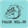 Aufkleber - Autoaufkleber "Finger Weg!" 30cm x 36cm Graphit Produktbild-Vorschau 2