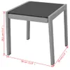 vidaXL Sonnenliegen mit Tisch Aluminium Schwarz -  Produktbild-Vorschau 9