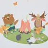 Relaxdays Kinder Bücherregal, 4 Hängefacher, Lagerfeuer Produktbild-Vorschau 8