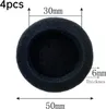 A close-up of a black foam ear pad with measurement indicators. Produktbild-Vorschau