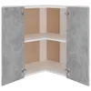 vidaXL Eckhängeschrank Betongrau 57x57x60 cm Holzwerkstoff Produktbild-Vorschau 6