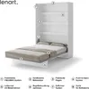 Schrankbett 140 x 200 Vertikal BC-01 Weiß Matt LENART BED Produktbild-Vorschau 3