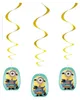 "Minions" Deko | 3 Hänger Folien Swirls  66 cm Produktbild-Vorschau 1