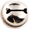A close-up shot of a single silver bell with a bone-shaped slit. Produktbild-Vorschau