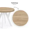 Okrągły rozkładany stół do jadalni, PERO, styl loft, Podgląd zdjęcia produktu 3