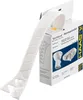 A roll of white mounting tape is shown emerging from a cardboard box. Produktbild-Vorschau