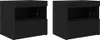 vidaXL Nachttisch 2 Stk. Schwarz Eichen-Optik 50 x 40 x 45 Produktbild-Vorschau 2