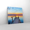 Bild auf Leinwand - Leinwandbild - Brücke See - 40x40cm - Produktbild-Vorschau 4