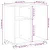 vidaXL Stolik boczny na kółkach Szary Sonoma 50x30x55 cm Podgląd zdjęcia produktu 8