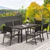 Outsunny Sitzgruppe 7-teilig Essgruppe für 6 Personen Produktbild-Vorschau 8