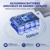 Promotional image for a cordless vacuum cleaner, highlighting its battery capacity and runtime. Voir les images du produit