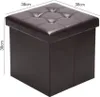 Čalouněný skládací taburet s úložným prostorem 38 x 38 x 38 Náhled obrázku produktu 6