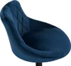 Close-up of a blue velvet bar stool seat and back. Náhľad obrázku produktu
