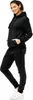 Damen Jogginganzug einfarbig 100% Baumwolle 586 Schwarz XXL Produktbild-Vorschau 1