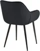 DELUKE® Esszimmerstuhl VIVI - Schwarz Samt, Metall | Produktbild-Vorschau 5