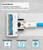 Close-up marketing image of a cordless vacuum cleaner head with text overlays highlighting features. Produktbild-Vorschau