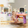 AIYAPLAY Schminktisch Kinder Frisiertisch mit Spiegel, LED Produktbild-Vorschau 4