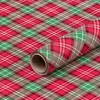 Papier cadeau tartan, rouge, vert, 0,70 x 10 m - Voir les images du produit 1