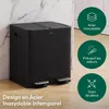 CASABEL Poubelle Cuisine Double 2x15L en Acier Inoxydable, Voir les images du produit 3