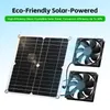 Sada venkovního ventilátoru na solární pohon s dvojitým Náhled obrázku produktu 3