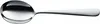 A single polished metal spoon on a white background. Produktbild-Vorschau