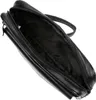 An open black leather bag with a black interior. Produktbild-Vorschau