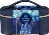 A Nivea gift set in a blue cosmetic bag, featuring several Nivea products and a gift tag. Produktbild-Vorschau