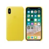 Apple Handyhülle Hard Case Echtleder Gelb für iPhone X 1 Produktbild-Vorschau 3