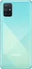 The back of a Samsung Galaxy A71 smartphone in a light cyan color. Podgląd zdjęcia produktu