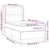 The Living Store Boxspringbett mit Matratze Creme 90x200 cm Produktbild-Vorschau 7