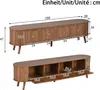 okwish Moderner TV-Schrank mit goldfarbenen Griffen und Produktbild-Vorschau 6
