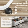 A close-up of a rolling wheel and a lifestyle shot of a side table next to a sofa. Anteprima dell’immagine prodotto