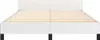 A white bed frame with wooden slats, shown from the front. Anteprima dell’immagine prodotto