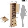 Merax Badezimmerschrank Vitrinen, Hochschrank mit 3 Produktbild-Vorschau 4